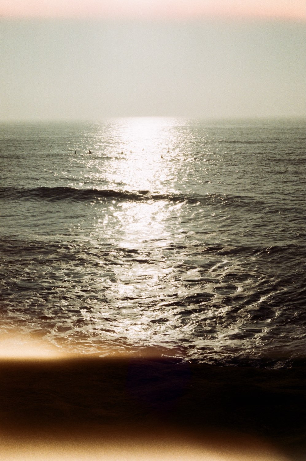 Sunlight glinting on the ocean
