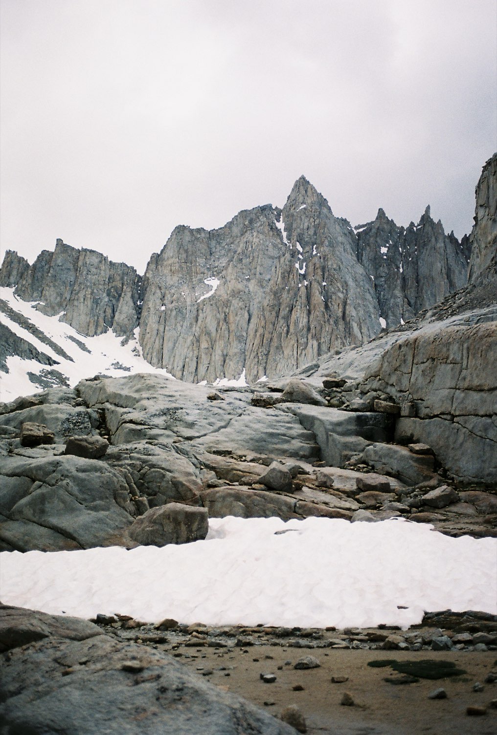 Granite peaks above snowfields